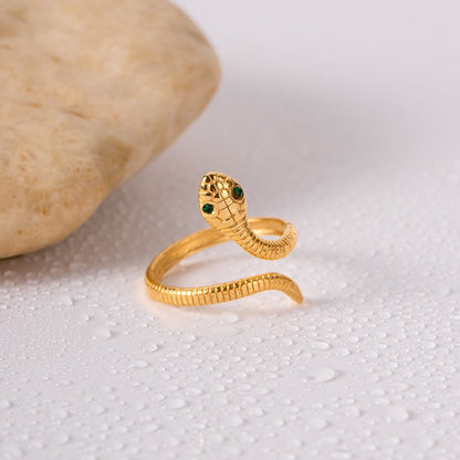 18K Gold Snake Ring