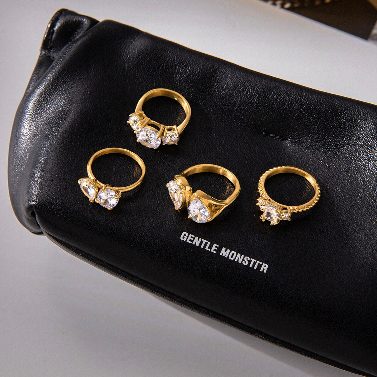 18K Gold Diamond Royale Statement CZ Cocktail Ring