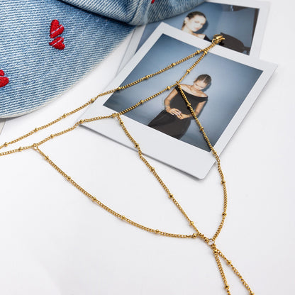 18K Gold Chic Connected Dainty Hand Chain Bracelet