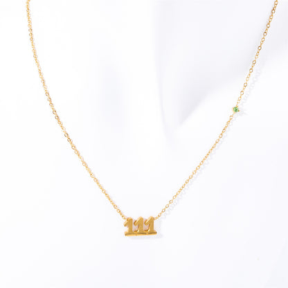 18K Gold Angel Numbers Choker Necklace