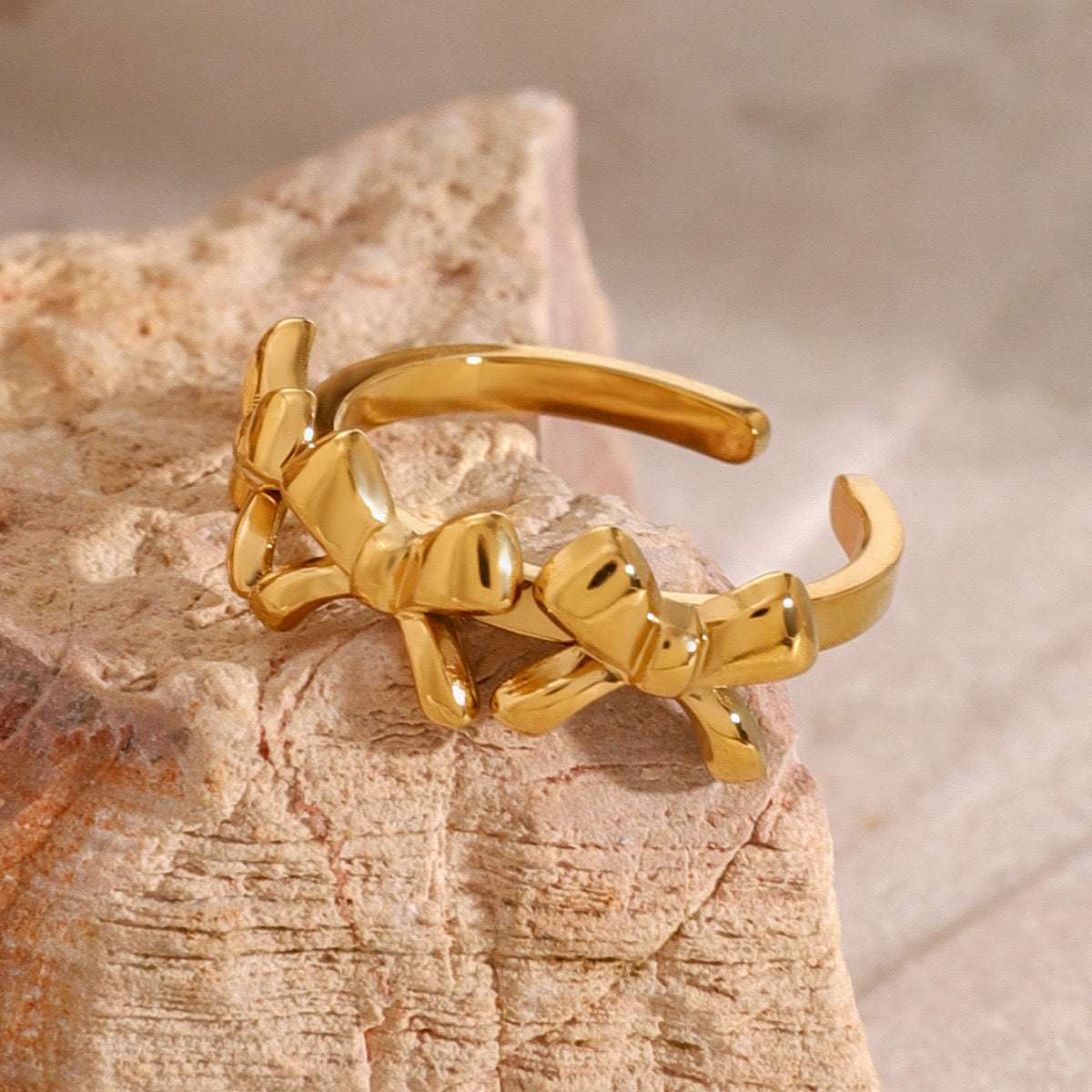 18K Gold Coquette Bow Ring