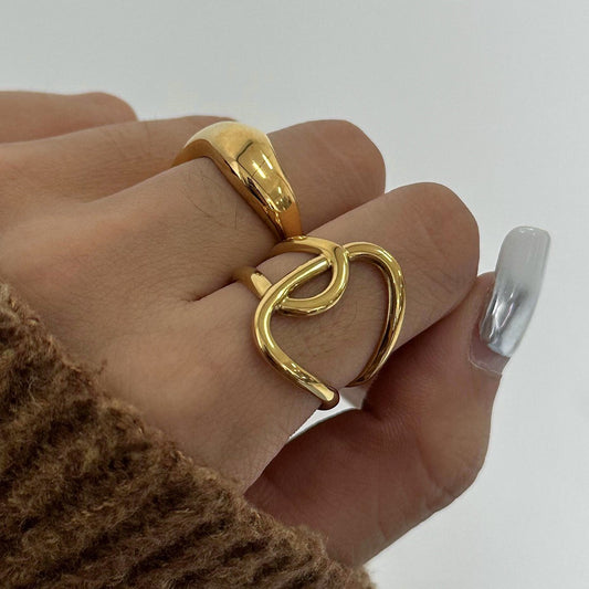 18K Gold Intertwined Statement Ring