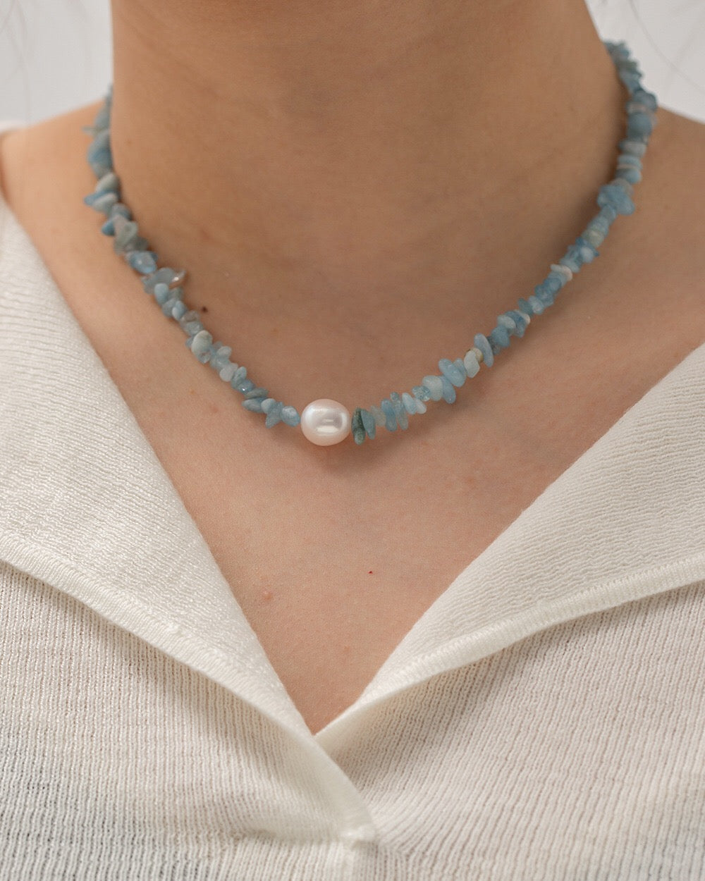 18K Gold Summer Breeze Beaded Pearl Necklace
