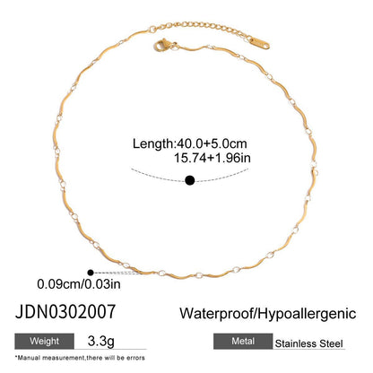 18K Gold Pink Cherry Pendant Herringbone Chain Layered Necklace Set