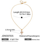 18K Gold Faith Minimalist Bling Cross Pendant Necklace