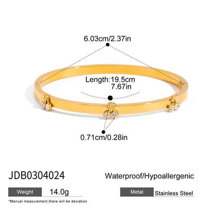 18K Gold Waterproof Delicate Heart Hand Chain Bracelet