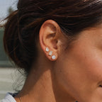 18K Gold Everyday Icons Flat Back Stud Nap Earrings Set