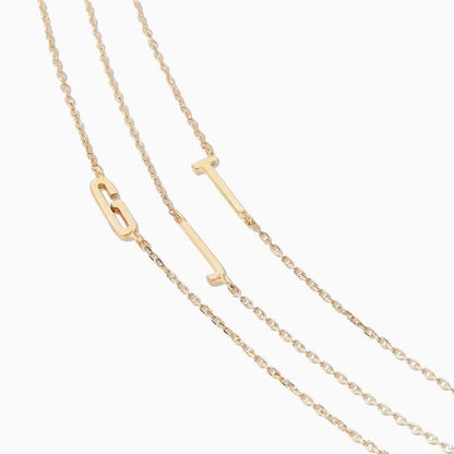 18K Gold Minimalist Initial Choker Necklace