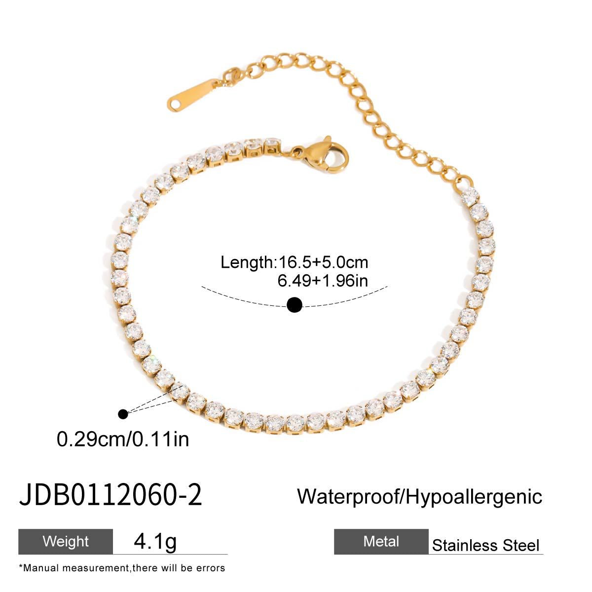 18K Gold Bejeweled Desire Heart Tennis Bracelet Stack