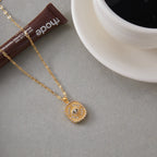 18K Gold Turquoise Evil Eye Pendant Beaded Statement Layered Necklace Set