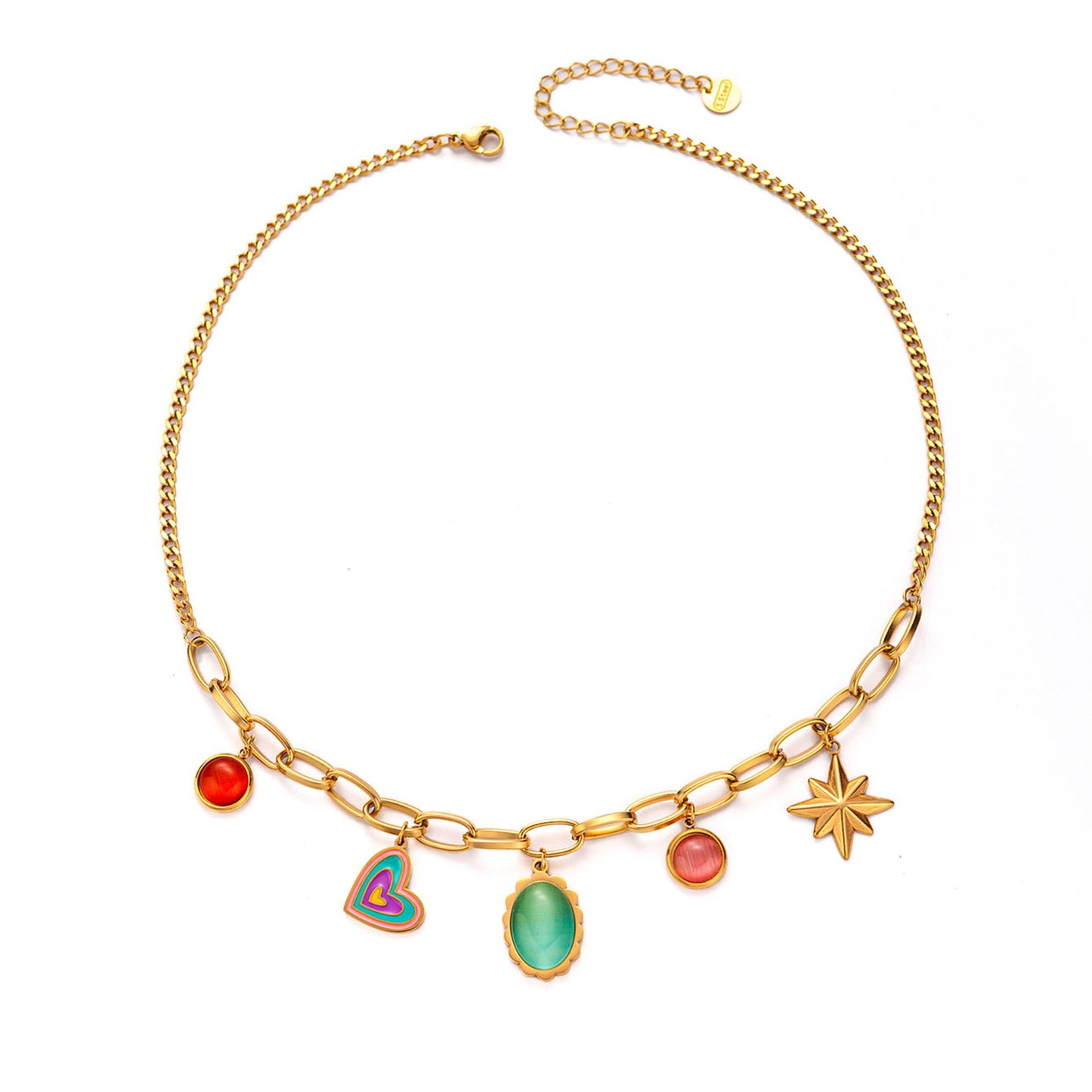 18K Gold Candy Charm Necklace