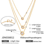18K Gold Soft Spark Dainty Chain Layered Necklace Set