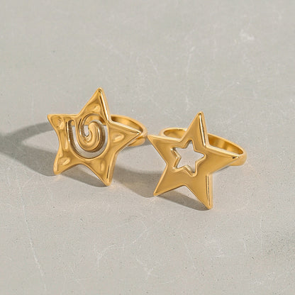18K Gold Born to Shine Star Statement Ring