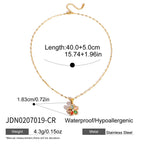 18K Gold Sweet Bloom Spinning Flower Pendant Necklace