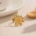 18K Gold Summer Flower Statement Ring