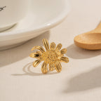 18K Gold Summer Flower Statement Ring