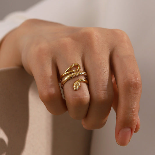 18K Gold Royal Snake Statement Ring