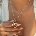 18K Gold Pearl Whisper Dainty Pendant Necklace