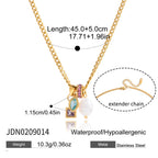 18K Gold Color Twinkle Dainty Charm Layered Tennis Necklace Set
