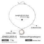 18K Gold Glowing Sun Statement Pendant Necklace