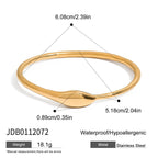 18K Gold Serpent Seduction Statement Bangle Bracelet Stack