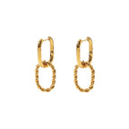 18K Gold Hooked Small Hoop Huggie Earrings