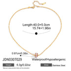 18K Gold Pink Heart Mama Bling Ring Dainty Pendant Necklace