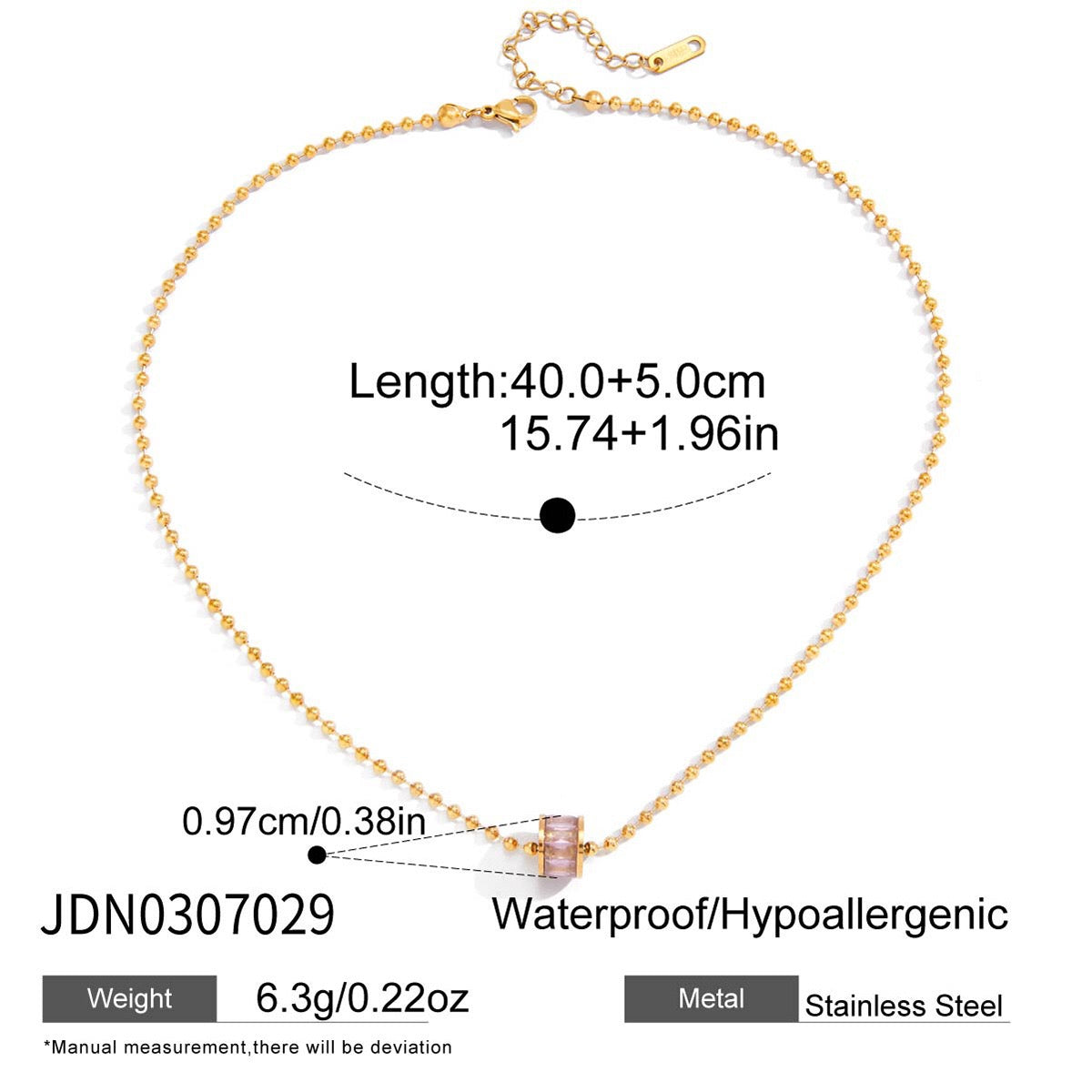 18K Gold Pink Heart Mama Bling Ring Dainty Pendant Necklace