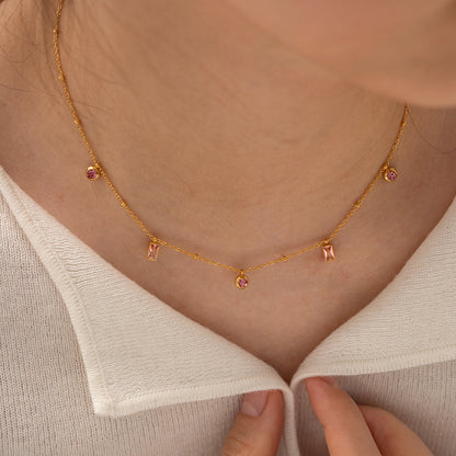 Pink Sprinkle Gold Bracelet