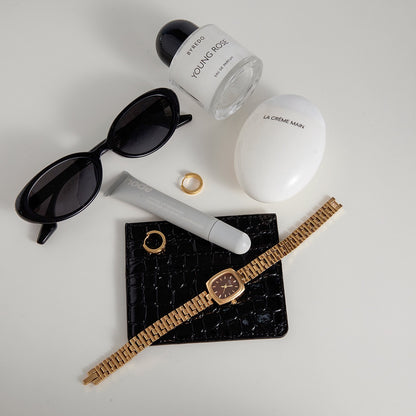 18K Gold Modern Bling Textured Small Hoop Huggie Earrings Ear Cuffs Stack