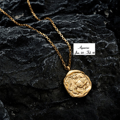 18K Gold Renaissance Zodia Pendant Necklace