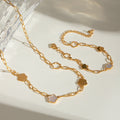 18K Gold Flower Paperclip Chain Necklace