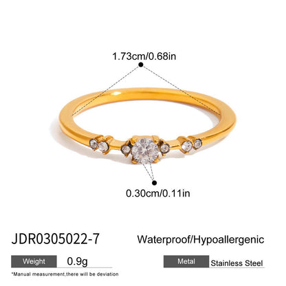 18K Gold Minimalist Luxury Slim Stacking Rings