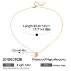 18K Gold Pink Heart Mama Bling Ring Dainty Pendant Necklace