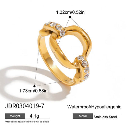 18K Gold Pumpkin Latte Stacking Rings Set