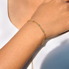 18K Gold Petal Tease Dainty Flower Chain Necklace Jewelry Set