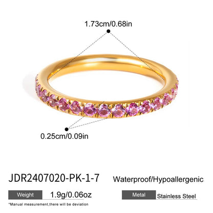 18K Gold and Silver Gem Palette Eternity Ring