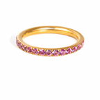 18K Gold and Silver Gem Palette Eternity Ring