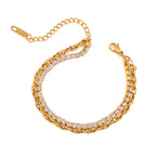 18K Gold Tennis Chain Bracelet