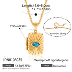 18K Gold Keepsake Heart Book Locket Pendant Box Chain Necklace