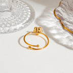 18K Gold Dainty Rose Ring