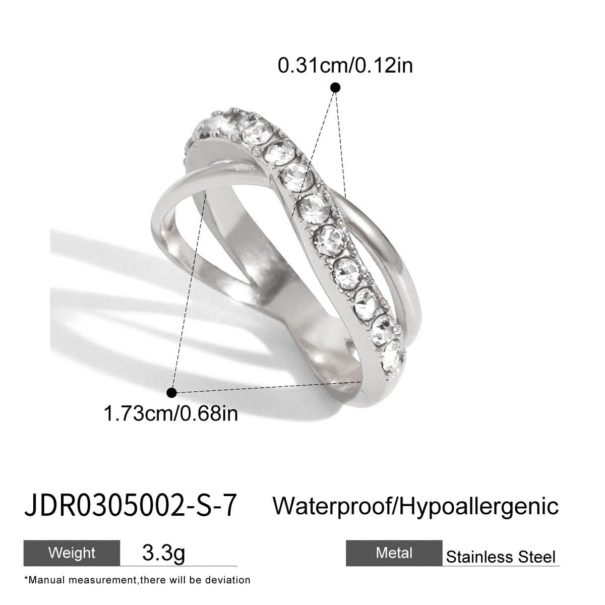 18K Gold and Silver Endless Embrace Eternity Ring