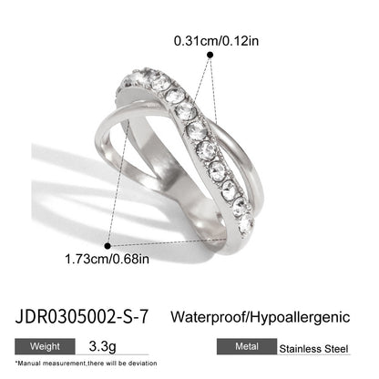 18K Gold and Silver Endless Embrace Eternity Ring