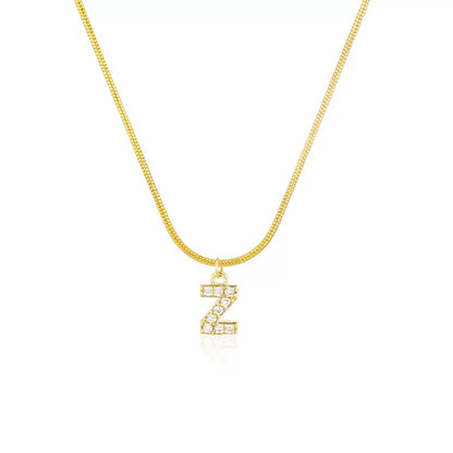 18K Gold Minimalist Glam Initial Necklace