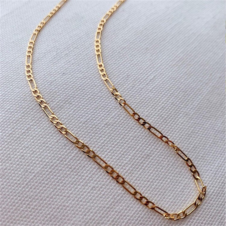 18K Gold Figaro Chain Necklace