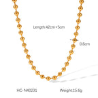 18K Gold Chic Ball Chain Beaded Bracelet