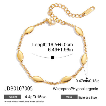 18K Gold Orbit Dainty Chain Bracelet