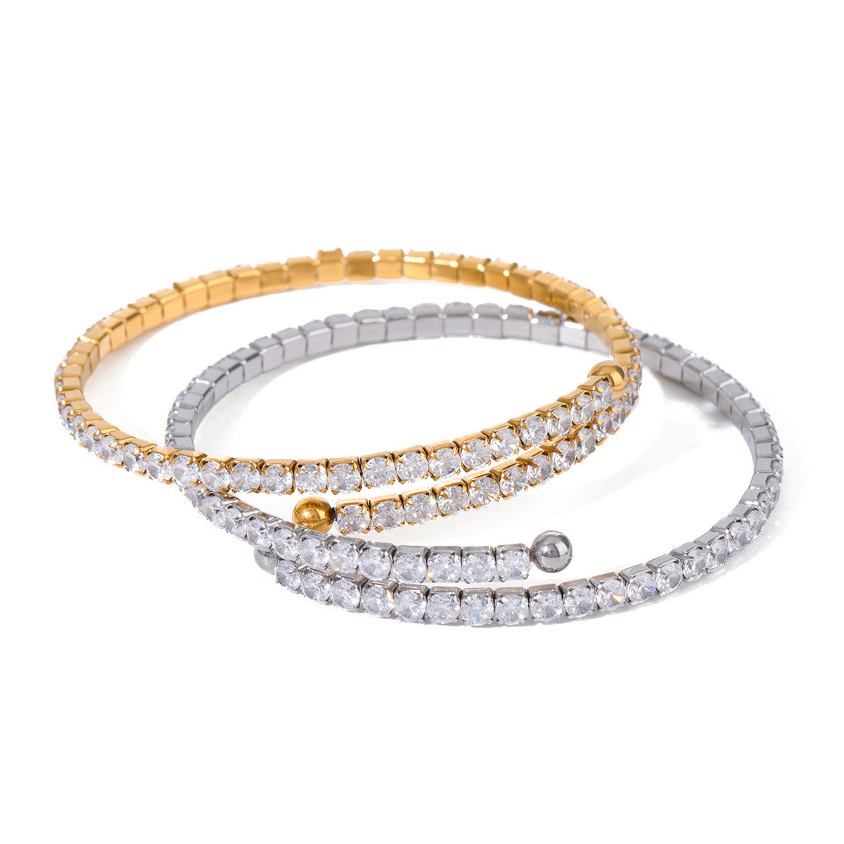 18K Gold Dazzle Bling Tennis Bracelet