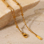 18K Gold Beaded Chain Bracelet