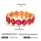 18K Gold Pink Affair Tennis Eternity Ring